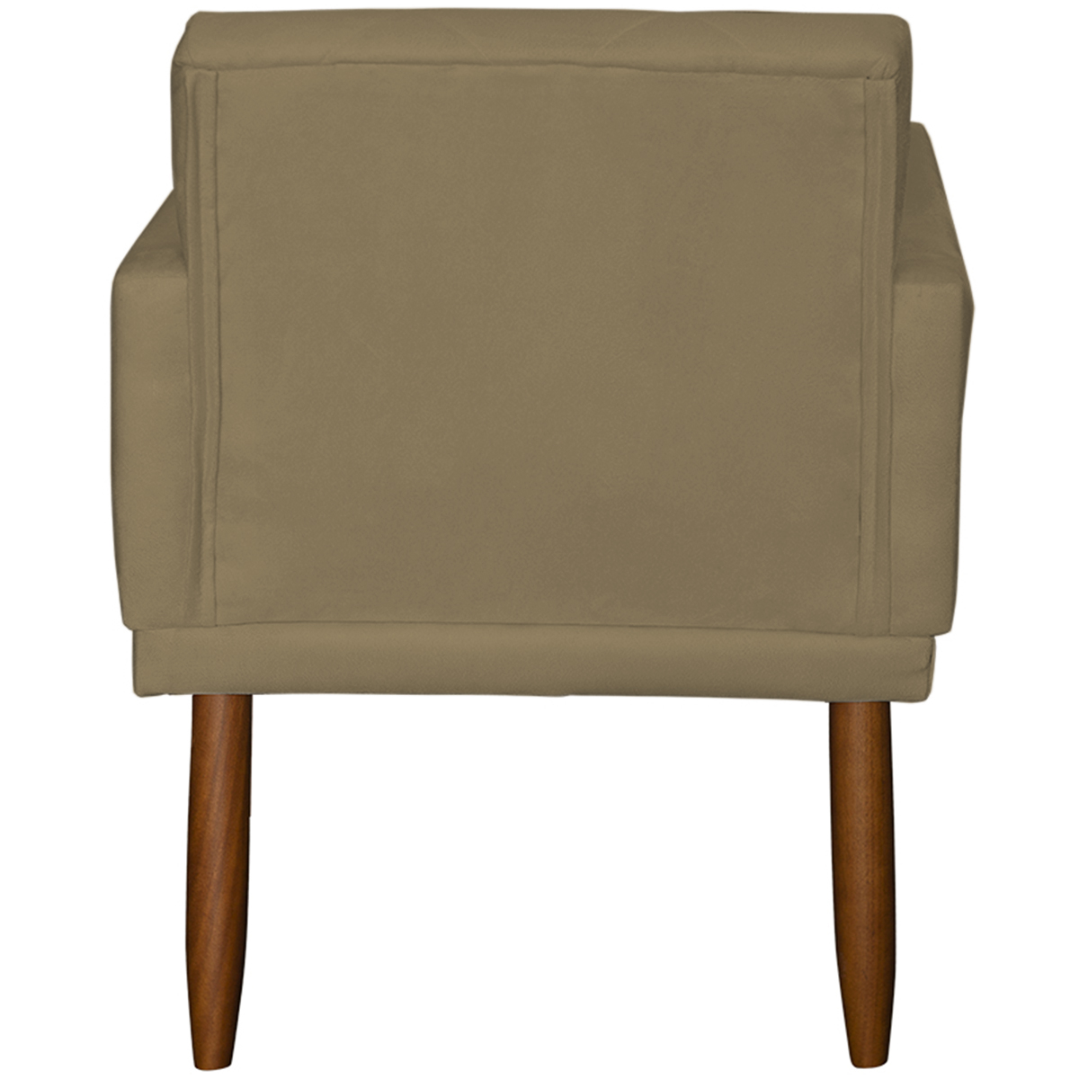 Kit 3 Poltronas Para Sala, Manicure, Quarto Decorativas Beatriz Com Base Suede Nude Pé Castanho - Clique E Decore