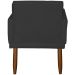 Kit 3 Poltronas Para Sala, Manicure, Quarto Decorativas Beatriz Com Base Suede Preto Pé Castanho - Clique E Decore
