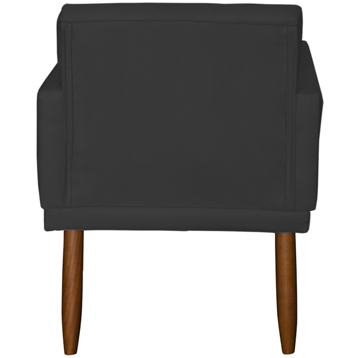 Kit 3 Poltronas Para Sala, Manicure, Quarto Decorativas Beatriz Com Base Suede Preto Pé Castanho - Clique E Decore