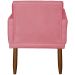 Kit 3 Poltronas Para Sala, Manicure, Quarto Decorativas Beatriz Com Base Suede Rosê Pé Castanho - Clique E Decore