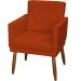 Kit 3 Poltronas Para Sala, Manicure, Quarto Decorativas Beatriz Com Base Suede Terracota Pé Castanho - Clique E Decore
