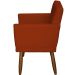 Kit 3 Poltronas Para Sala, Manicure, Quarto Decorativas Beatriz Com Base Suede Terracota Pé Castanho - Clique E Decore