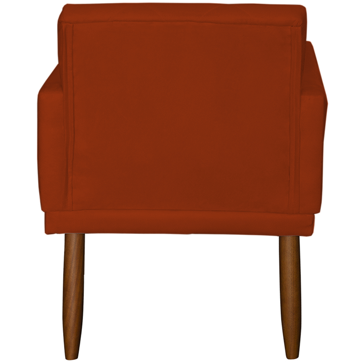 Kit 3 Poltronas Para Sala, Manicure, Quarto Decorativas Beatriz Com Base Suede Terracota Pé Castanho - Clique E Decore