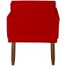 Kit 3 Poltronas Para Sala, Manicure, Quarto Decorativas Beatriz Com Base Suede Vermelho Pé Castanho - Clique E Decore