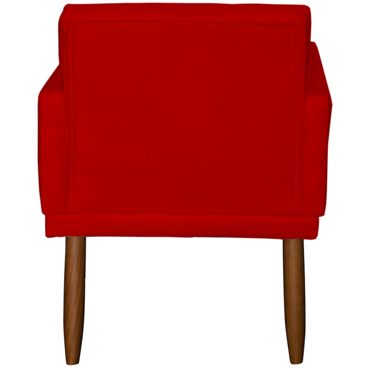 Kit 3 Poltronas Para Sala, Manicure, Quarto Decorativas Beatriz Com Base Suede Vermelho Pé Castanho - Clique E Decore