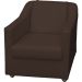 Kit 4 Poltronas Decorativas Para Sala Mila Corino Marrom Pé De Plástico - Clique E Decore