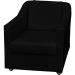Kit 4 Poltronas Decorativas Para Sala Mila Corino Preto Pé De Plástico - Clique E Decore