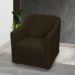 Kit 4 Poltronas Decorativas Para Sala Mila Suede Marrom Pé De Plástico - Clique E Decore