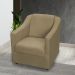 Kit 4 Poltronas Decorativas Para Sala Mila Suede Nude Pé De Plástico - Clique E Decore