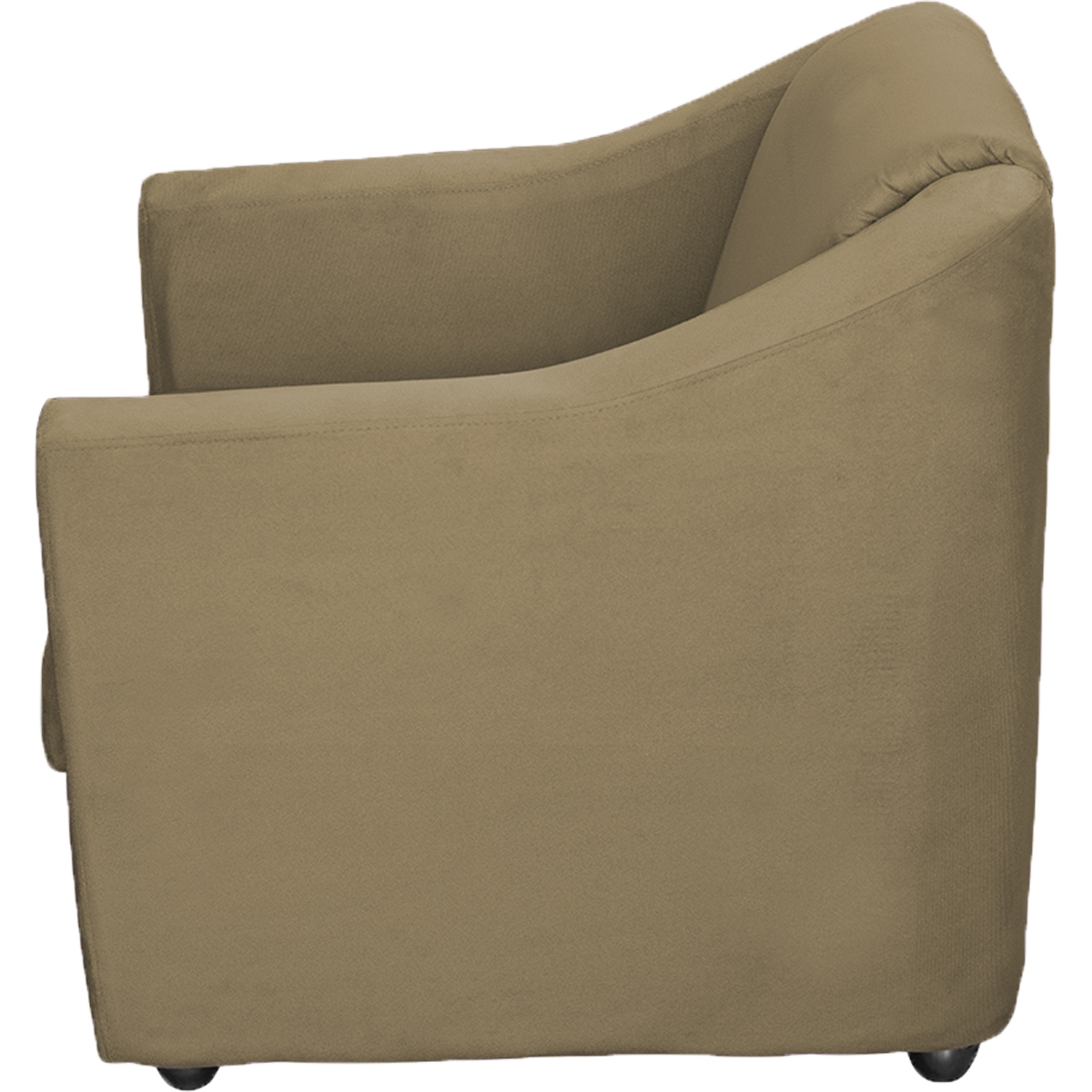 Kit 4 Poltronas Decorativas Para Sala Mila Suede Nude Pé De Plástico - Clique E Decore