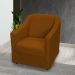 Kit 4 Poltronas Decorativas Para Sala Mila Suede Terracota Pé De Plástico - Clique E Decore