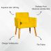 Kit 4 Poltronas Decorativas Para Sala, Manicure, Quarto, Nina Suede Amarelo Pé Castanho - Clique E Decore