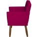 Kit 4 Poltronas Para Sala Decorativas E Confortáveis Beatriz Com Base Suede Nude Pé Castanho - Clique E Decore