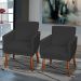 Kit 4 Poltronas Para Sala Decorativas E Confortáveis Beatriz Com Base Suede Preto Pé Castanho - Clique E Decore