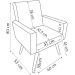 Kit 6 Poltronas Decorativas Confortáveis Para Sala Nina Suede Azul Marinho Pé Castanho - Clique E Decore