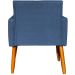 Kit 6 Poltronas Decorativas Confortáveis Para Sala Nina Suede Azul Marinho Pé Castanho - Clique E Decore