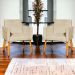 Kit 6 Poltronas Decorativas Confortáveis Para Sala Nina Suede Bege Pé Castanho - Clique E Decore