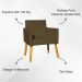 Kit 6 Poltronas Decorativas Confortáveis Para Sala Nina Suede Marrom Pé Castanho - Clique E Decore