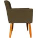 Kit 6 Poltronas Decorativas Confortáveis Para Sala Nina Suede Marrom Pé Castanho - Clique E Decore