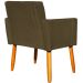 Kit 6 Poltronas Decorativas Confortáveis Para Sala Nina Suede Marrom Pé Castanho - Clique E Decore