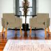 Kit 6 Poltronas Decorativas Confortáveis Para Sala Nina Suede Nude Pé Castanho - Clique E Decore