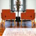 Kit 6 Poltronas Decorativas Confortáveis Para Sala Nina Suede Terracota Pé Castanho - Clique E Decore