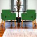 Kit 6 Poltronas Decorativas Confortáveis Para Sala Nina Suede Verde Pé Castanho - Clique E Decore