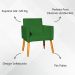 Kit 6 Poltronas Decorativas Confortáveis Para Sala Nina Suede Verde Pé Castanho - Clique E Decore