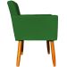 Kit 6 Poltronas Decorativas Confortáveis Para Sala Nina Suede Verde Pé Castanho - Clique E Decore
