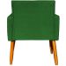 Kit 6 Poltronas Decorativas Confortáveis Para Sala Nina Suede Verde Pé Castanho - Clique E Decore