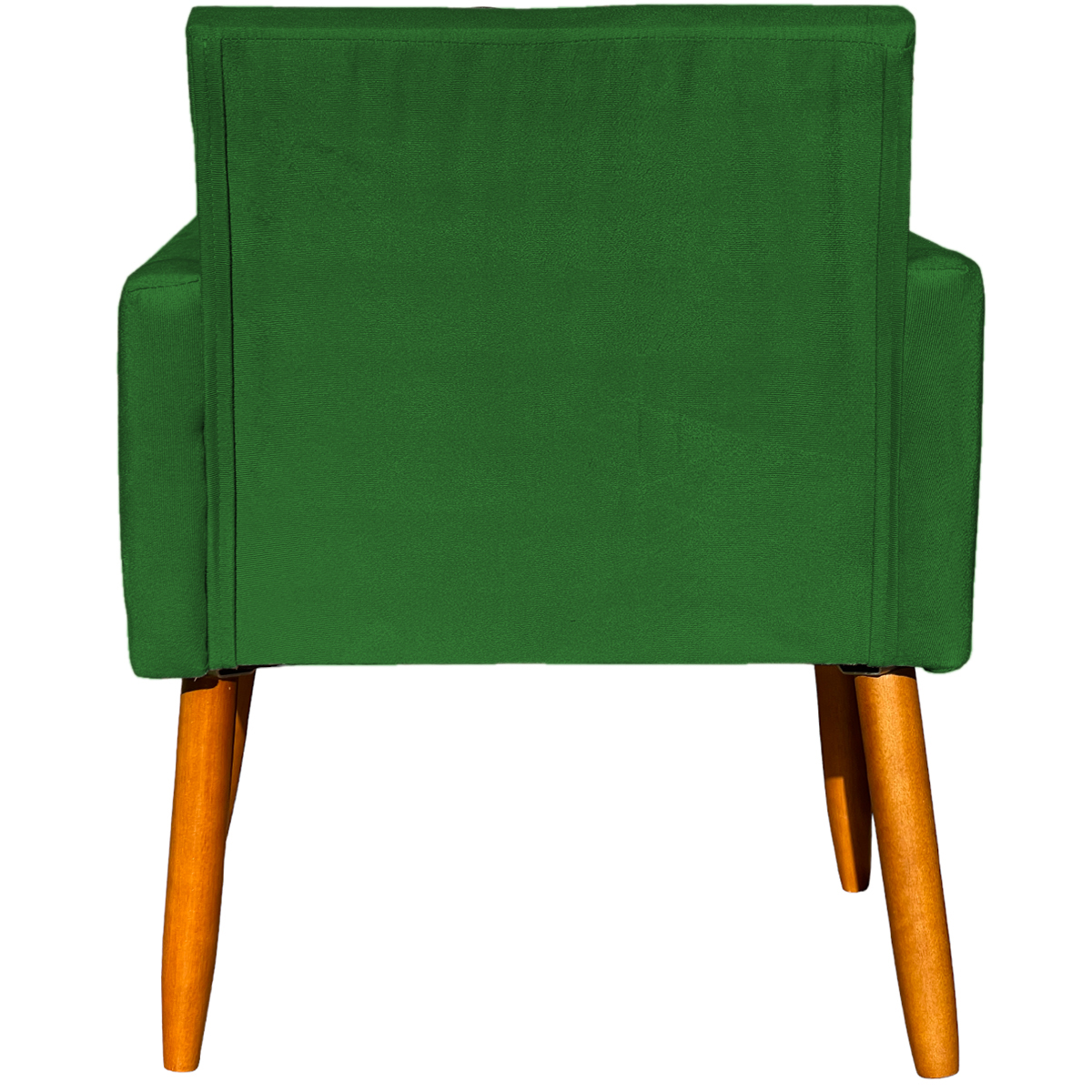 Kit 6 Poltronas Decorativas Confortáveis Para Sala Nina Suede Verde Pé Castanho - Clique E Decore