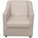 Kit 6 Poltronas Decorativas Para Sala Mila Corino Bege Pé De Plástico - Clique E Decore