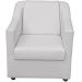 Kit 6 Poltronas Decorativas Para Sala Mila Corino Branco Pé De Plástico - Clique E Decore