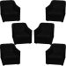 Kit 6 Poltronas Decorativas Para Sala Mila Corino Marrom Pé De Plástico - Clique E Decore