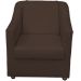 Kit 6 Poltronas Decorativas Para Sala Mila Corino Marrom Pé De Plástico - Clique E Decore