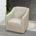 Kit 6 Poltronas Decorativas Para Sala Mila Suede Bege Pé De Plástico - Clique E Decore