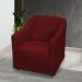 Kit 6 Poltronas Decorativas Para Sala Mila Suede Bordô Pé De Plástico - Clique E Decore
