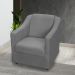 Kit 6 Poltronas Decorativas Para Sala Mila Suede Cinza Pé De Plástico - Clique E Decore