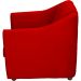Kit 6 Poltronas Decorativas Para Sala Mila Suede Vermelho Pé Alumínio - Clique E Decore