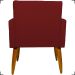 Kit 6 Poltronas Decorativas Para Sala, Recepção Nina + 3 Puff Redondo Suede Bordô Pé Castanho - Clique E Decore
