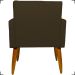 Kit 6 Poltronas Decorativas Para Sala, Recepção Nina + 3 Puff Redondo Suede Marrom Pé Castanho - Clique E Decore