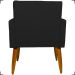 Kit 6 Poltronas Decorativas Para Sala, Recepção Nina + 3 Puff Redondo Suede Preto Pé Castanho - Clique E Decore
