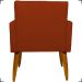 Kit 6 Poltronas Decorativas Para Sala, Recepção Nina + 3 Puff Redondo Suede Terracota Pé Castanho - Clique E Decore