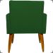 Kit 6 Poltronas Decorativas Para Sala, Recepção Nina + 3 Puff Redondo Suede Verde Pé Castanho - Clique E Decore