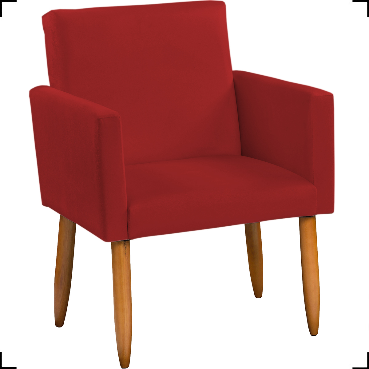 Kit Namoradeira + 2 Poltronas Decorativas Para Sala Nina + Puff Redondo Suede Bordô Pé Castanho