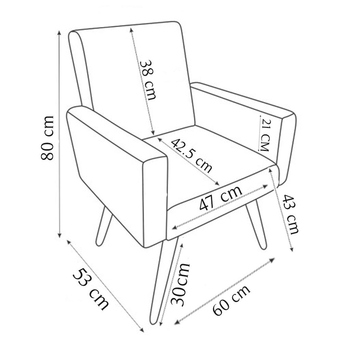 Kit Namoradeira + 2 Poltronas Decorativas Para Sala Nina Suede Azul Turquesa Pé Castanho - Clique E Decore