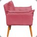 Kit Poltrona Alice Decorativa Para Sala Manicure Recepção e Puff Alice Para Quarto Penteadeira Suede Rosê