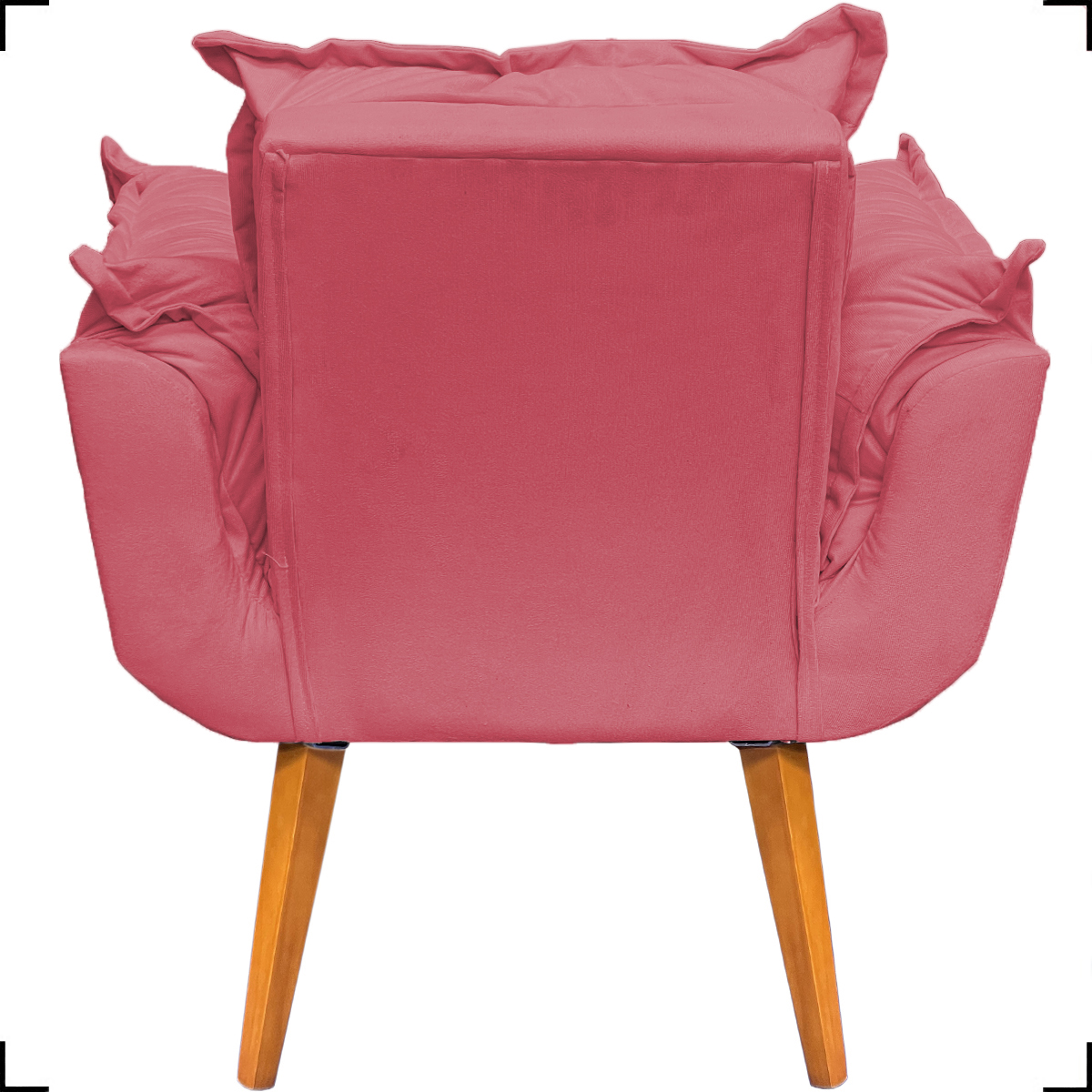 Kit Poltrona Alice Decorativa Para Sala Manicure Recepção e Puff Alice Para Quarto Penteadeira Suede Rosê