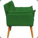 Kit Poltrona Alice Decorativa Para Sala Manicure Recepção e Puff Alice Para Quarto Penteadeira Suede Verde