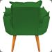 Kit Poltrona Alice Decorativa Para Sala Manicure Recepção e Puff Alice Para Quarto Penteadeira Suede Verde